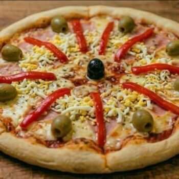 Pizza Jamón, Morrón y Huevo